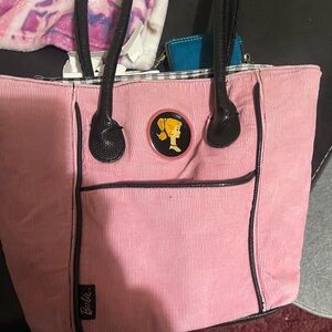 Barbie Pink Tote Bag with Black Accents